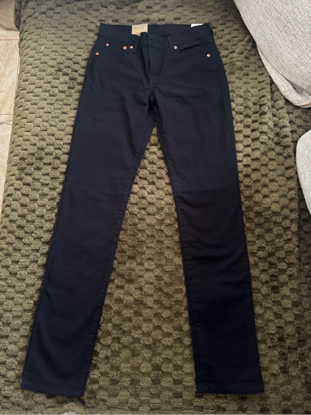 Levi's Black Skinny Jeans with Copper Rivets